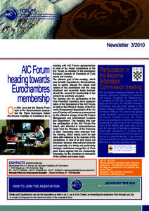 NewsletterAIC Forum heading towards Eurochambres membership