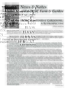 News & Notes 				of the UCSC Farm & Garden Forrest Cook  Issue 112, Winter 2007