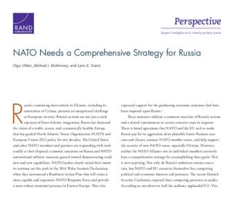 NATO Needs a Comprehensive Strategy for Russia