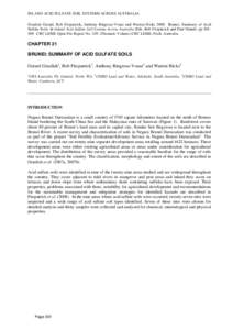 INLAND ACID SULFATE SOIL SYSTEMS ACROSS AUSTRALIA Grealish Gerard, Rob Fitzpatrick, Anthony Ringrose-Voase and Warren Hicks[removed]Brunei: Summary of Acid Sulfate Soils. In Inland Acid Sulfate Soil Systems Across Australi
