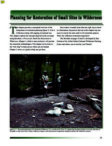 Planning for Restoration of Small Sites in Wilderness  T Chapter 2: Planning for Restoration of Small Sites in Wilderness