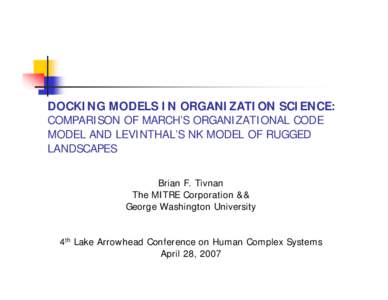 Cybernetics / Models of computation / Systems theory / Organizational behavior / Kathleen Carley / Computational model / Richard Feynman / System / Computational and Mathematical Organization Theory / Science / Physics / Academia