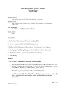 Forest Resource Trust Advisory Committee