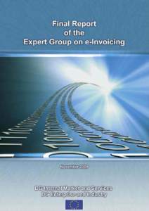 Final Report of the Expert Group on e-Invoicing, November 2009