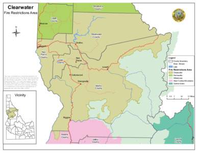 Clearwater  Shoshone County  Fire Restrictions Area