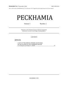 PECKHAMIA 70.1, 5 SeptemberISSNThis is a PDF version of PECKHAMIA 3(2): 27-60, DecemberPagination of the original document has been retained.