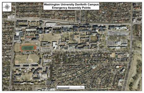 Washington University Danforth Campus Emergency Assembly Points µ  35
