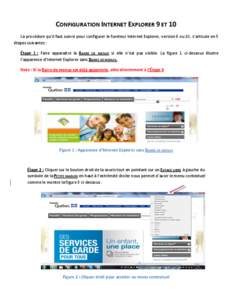 Services en ligne — Configuration Internet Explorer 9 et 10