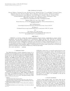 The Astronomical Journal, 125:984–993, 2003 February Copyright is not claimed for this article. Printed in U.S.A. THE USNO-B CATALOG David G. Monet, Stephen E. Levine, Blaise Canzian, Harold D. Ables,1 Alan R. Bird,1 C