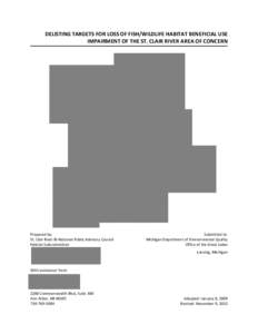 DELISTING TARGETS FOR LOSS OF FISH/WILDLIFE HABITAT BENEFICIAL USE IMPAIRMENT OF THE ST. CLAIR RIVER AREA OF CONCERN