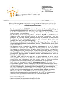 LANDESVERBAND HESSEN im GANZTAGSSCHULVERBAND GGT E.V. Vorsitz: Guido Seelmann-Eggebert Anschrift: Lichtenbergstr. 13aWiesbaden
