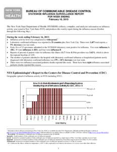 Weekly Influenza Surveillance Report