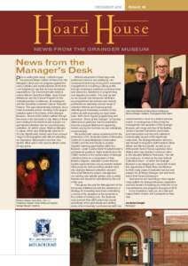 DECEMBER[removed]ISSUE 16 NEWS FROM THE GRAINGER MUSEUM