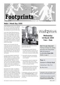 Footprints February 2009 Newsletter for Living Streets Aotearoa  Walk 2 Work Day 2009