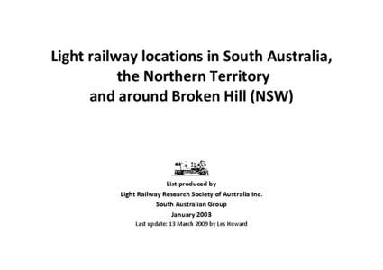 Microsoft Word - Light railway locations in South Australia cover page.doc