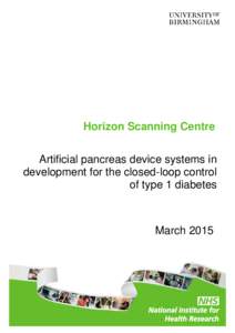 Artificial pancreas device systems in development for the closed-loop control of type 1 diabetes