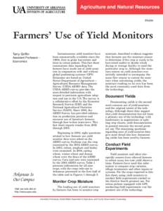 Farmers’ Use of Yield Monitors - FSA36