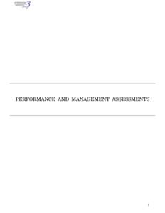 PERFORMANCE AND MANAGEMENT ASSESSMENTS  7 2. PERFORMANCE IMPROVEMENT INITIATIVE I. INTRODUCTION