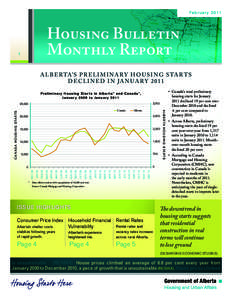 Fe b r u a r y[removed]Housing Bulletin Monthly Report  1