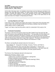 Lee Urban Grade 1-2, Hall Elementary School Lesson Plan #3 – Hide a Penny ______________________________________________________________________ As the writer of this lesson plan, I am indebted to David Sobel, who has 