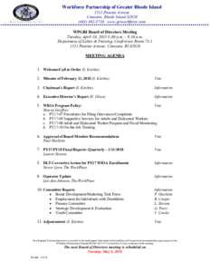 Microsoft Word - Board of Directors Agenda April 10 2018_.doc