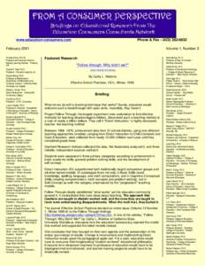 www.education-consumers.com  Phone & Fax February 2001 Charles Arthur, M.S.Ed.