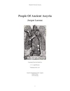 People Of Ancient Assyria  People Of Ancient Assyria Jorgen Laessoe  Translated from the Danish by