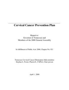 Microsoft Word - CERVICAL CANCER PLAN[removed]doc