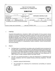 415  THE CITY OF NEW YORK DEPARTMENT OF CORRECTION  DIRECTIVE