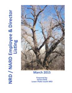NRD / NARD Employee & Director Listing March 2015 Prepared by: Donna Reid
