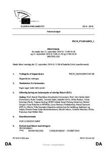 [removed]EUROPA-PARLAMENTET Fiskeriudvalget  PECH_PV(2014)0922_1