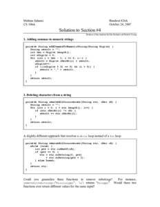 Mehran Sahami CS 106A Handout #24A October 24, 2007