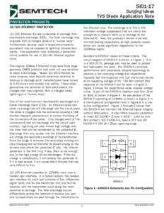SI01-17  Surging Ideas TVS Diode Application Note PROTECTION PRODUCTSETHERNET PROTECTION