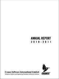 Cranes Software International Limited  Annual Report[removed]ANNUAL REPORT