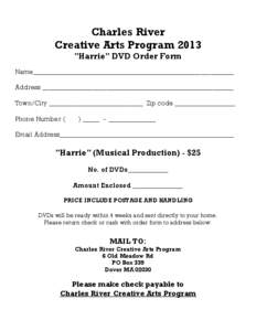 Charles River Creative Arts Program 2013 