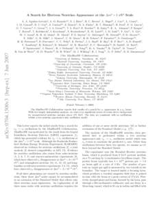 arXiv:0704.1500v3 [hep-ex] 7 JunA Search for Electron Neutrino Appearance at the ∆m2 ∼ 1 eV2 Scale A. A. Aguilar-Arevalo5, A. O. Bazarko12, S. J. Brice7 , B. C. Brown7 , L. Bugel5 , J. Cao11 , L. Coney5 , J. M