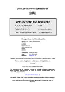 APPLICATIONS AND DECISIONS