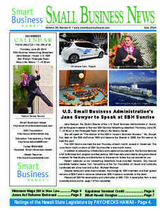 Small Business News Volume 39, Number 6 • www.smartbusinesshawaii.com June[removed]SBH MEMBER