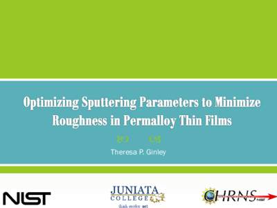 Optimizing Sputtering Parameters to Minimize Roughness in Permalloy Thin Films