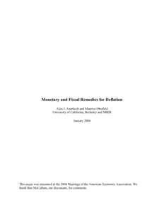 Microsoft Word - Monetary and Fiscal Remedies for Deflation.doc