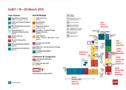 CeBIT• 16-20 March 2015 Special Displays Topic Clusters  Public Seetor Parc