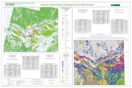 Potential Forest Corridors Extending from the NCC Greenbelt Forest Cover Analysis of the Ottawa Region Forest Corridor Areas based on the Distribution of Forest Cover throughout the Ottawa Region