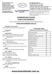 Keysborough /  Victoria / Stationery / Keysborough Secondary College / Springvale South /  Victoria / Media technology / Writing instruments / Technology / Pens