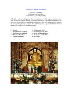 Buddhism: A Select Bibliography