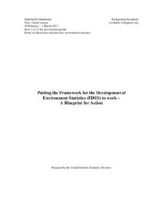 Science / Demography / Econometrics / Marketing / Capacity building / Interreg / United Nations Statistics Division / System of Integrated Environmental and Economic Accounting / Regional Forum on Environment and Health in Southeast and East Asian countries / Statistics / Development / Official statistics