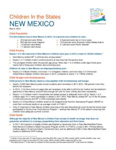 Children In the States  NEW MEXICO May 6, 2014  Child Population