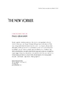 The New Yorker, newyorker.com, March 13, 2012   