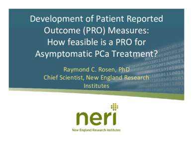 Patient Reported Outcomes (PRO’s) in FDA Filings  Do’s and don’ts of PRO uses