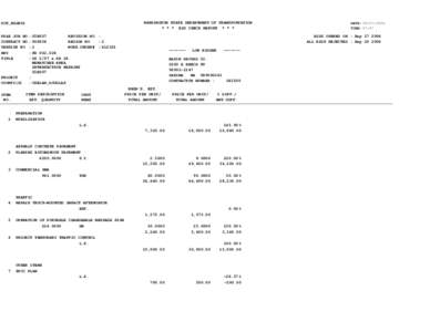 WASHINGTON STATE DEPARTMENT OF TRANSPORTATION * * * BID CHECK REPORT * * * DOT_RGGB01 PS&E JOB NO CONTRACT NO