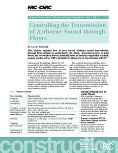 Controlling the Transmission of Airborne Sound through Floors